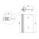 Шторка скляна для ванної розпашна 140x80см LIDZ Brama скло матове 6мм профіль хром LBSS80140LCRMFR 2 з 9