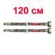 Шланг для підключення змішувача ZERIX ZX3033 зв-вн M10(LONG)x1/2" 120 см нержавіюче обплетення з силіконом ZX3033 (пара) 1 з 2