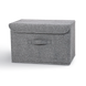 Ящик для хранения с крышкой MVM тканевый серый 280x290x440 TH-07 L GRAY 3 из 7