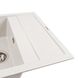 Мийка для кухні гранітна прямокутна PLATINUM 6550 LOTOS 650x500x200мм без сифону біла PLS-A40650 4 з 8