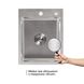 Кухонна мийка сталева прямокутна врізна під стільницю LIDZ 500мм x 400мм матова 3мм із сифоном LIDZH4050BRU3008 4 з 9