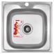 Мийка для кухні із нержавіючої сталі квадратна накладна ZERIX Z5050-06-160MD 500x500x160мм мікротекстура 0.6мм із сифоном ZS0581 1 з 3