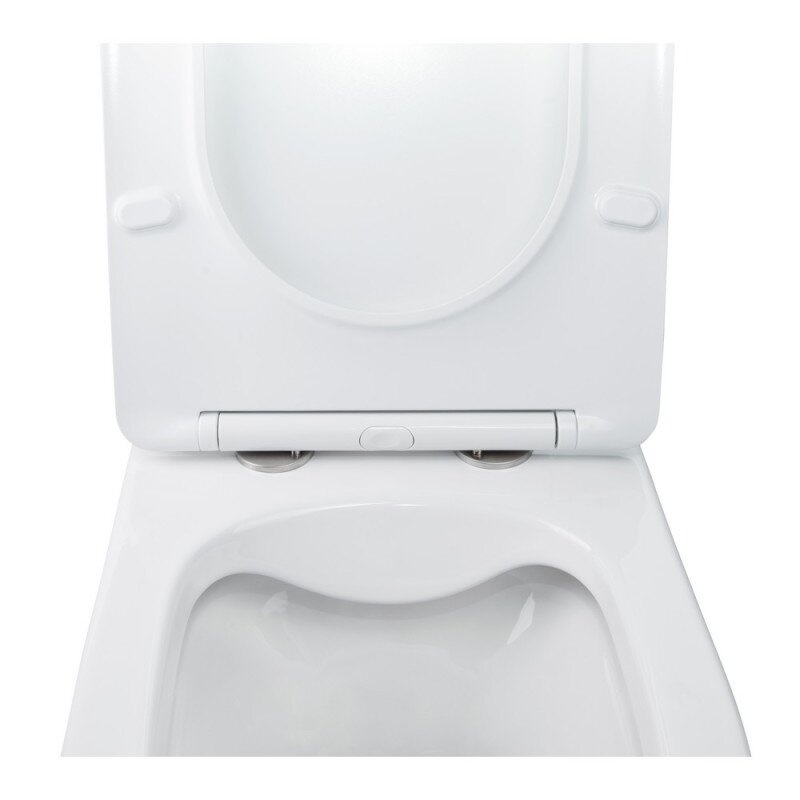 Унітаз підвісний безобідковий білий Q-TAP Swan із сидінням з мікроліфтом QT16335178W