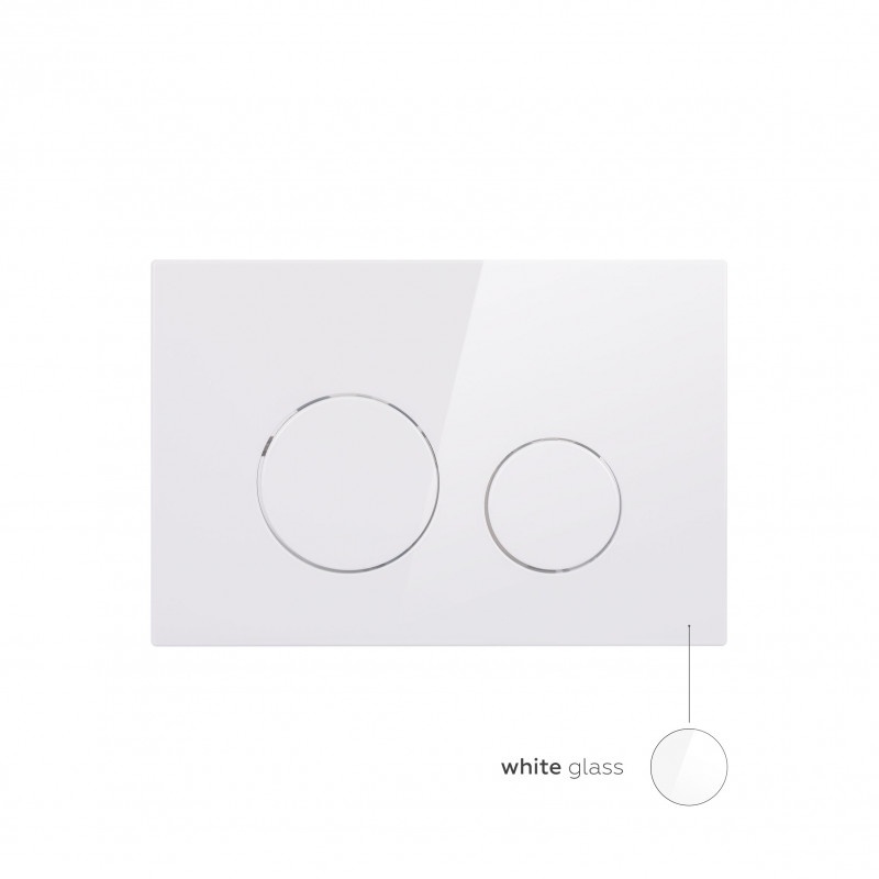 Кнопка слива для инсталляции Q-TAP Nest пластиковая двойная глянцевая белая QT0111M11110W