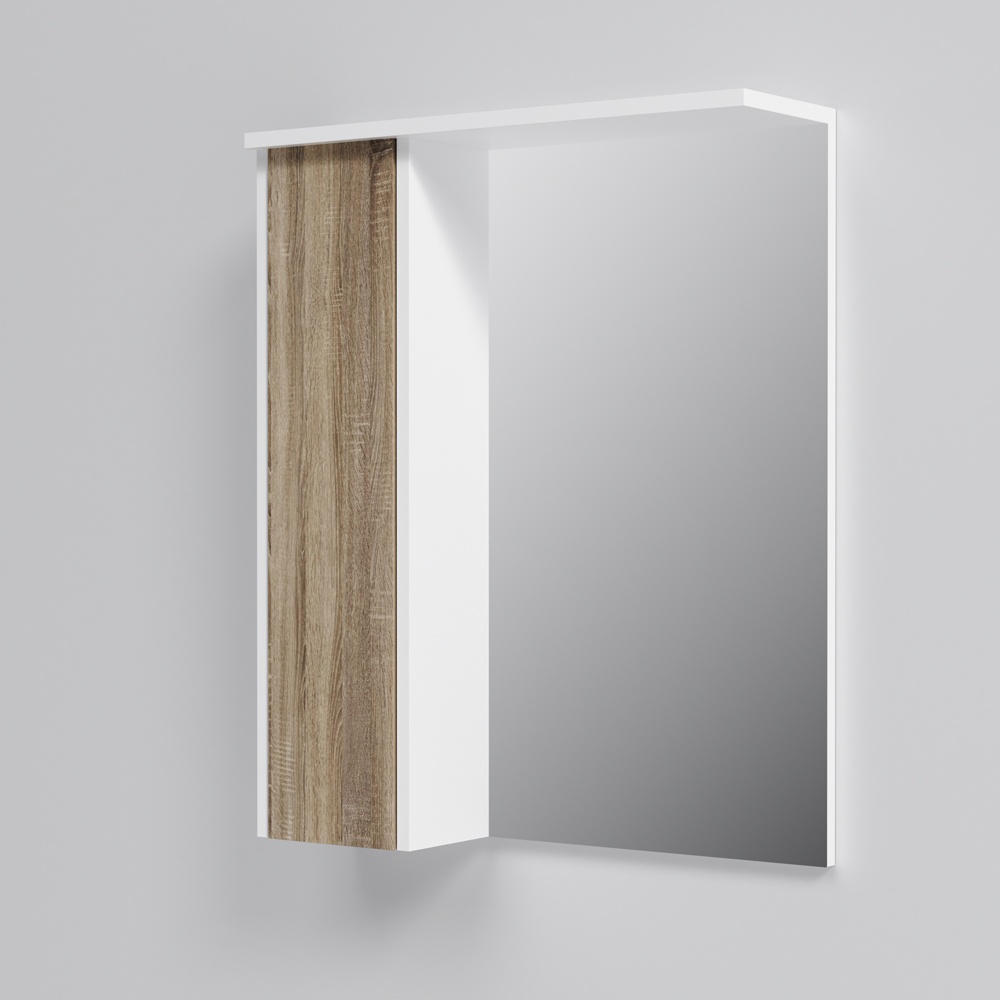 Шкафчик с зеркалом для ванны AM.PM GEM S 60x72x16.7см c подсветкой коричневый M91MPL0601WF38