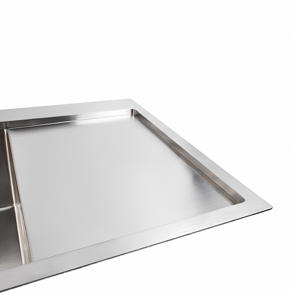 Мойка для кухни из нержавеющей стали прямоугольная PLATINUM Handmade В 780x500x230мм матовая 1мм с сифоном PLS-A37033