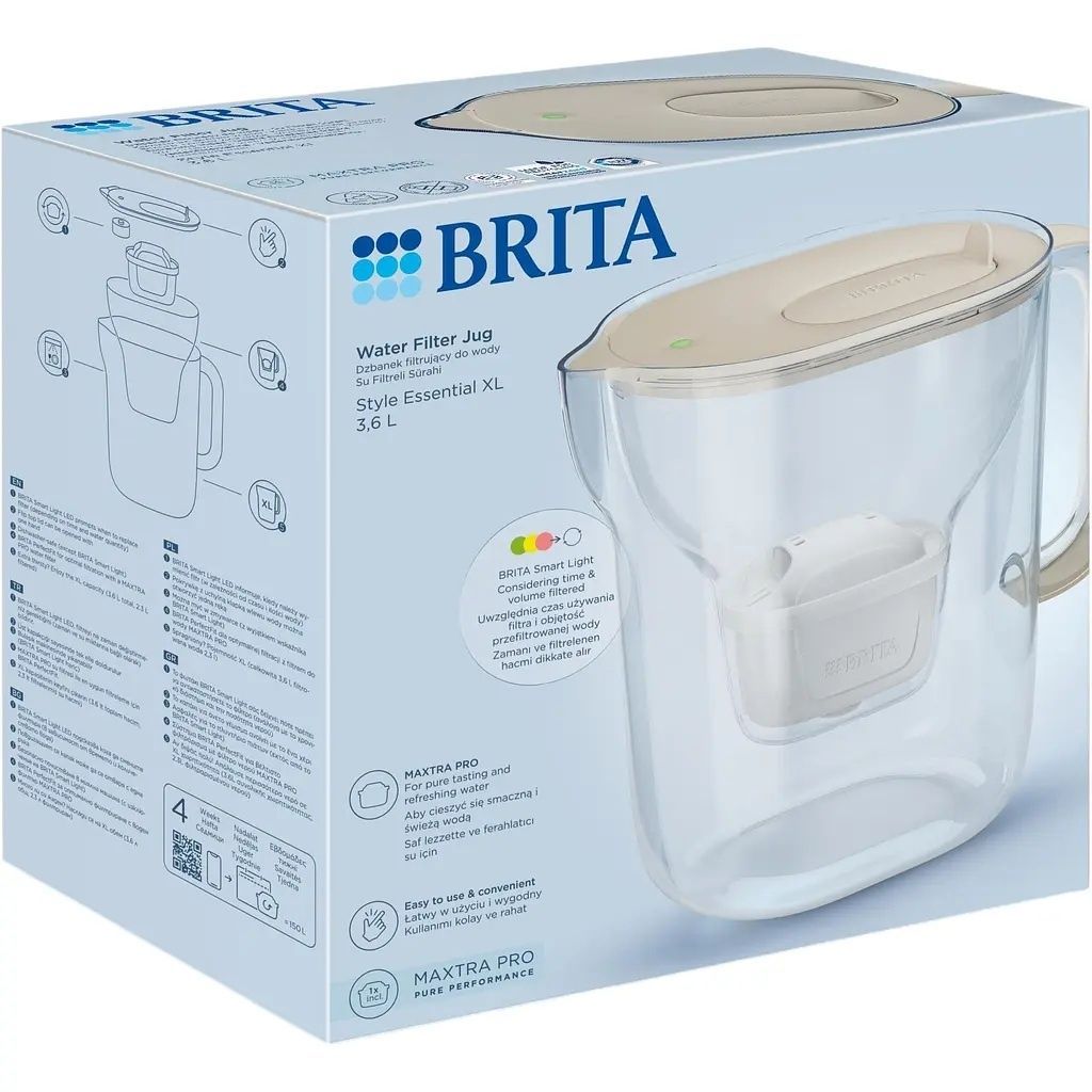 Фильтр-кувшин BRITA Style Essential XL бежевый 3,6 л 1058044