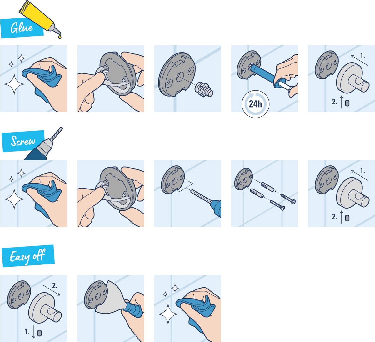 Полиця настінна GROHE QuickFix Start Cube 200мм прямокутна металева хром 41107000