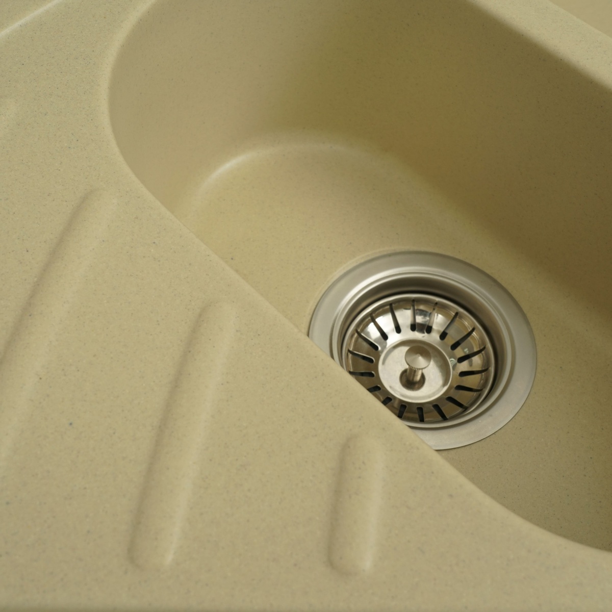 Мийка для кухні гранітна кутова PLATINUM 9250UW LARGO 920x500x180мм без сифону на півтори чаші бежева PLS-A27526