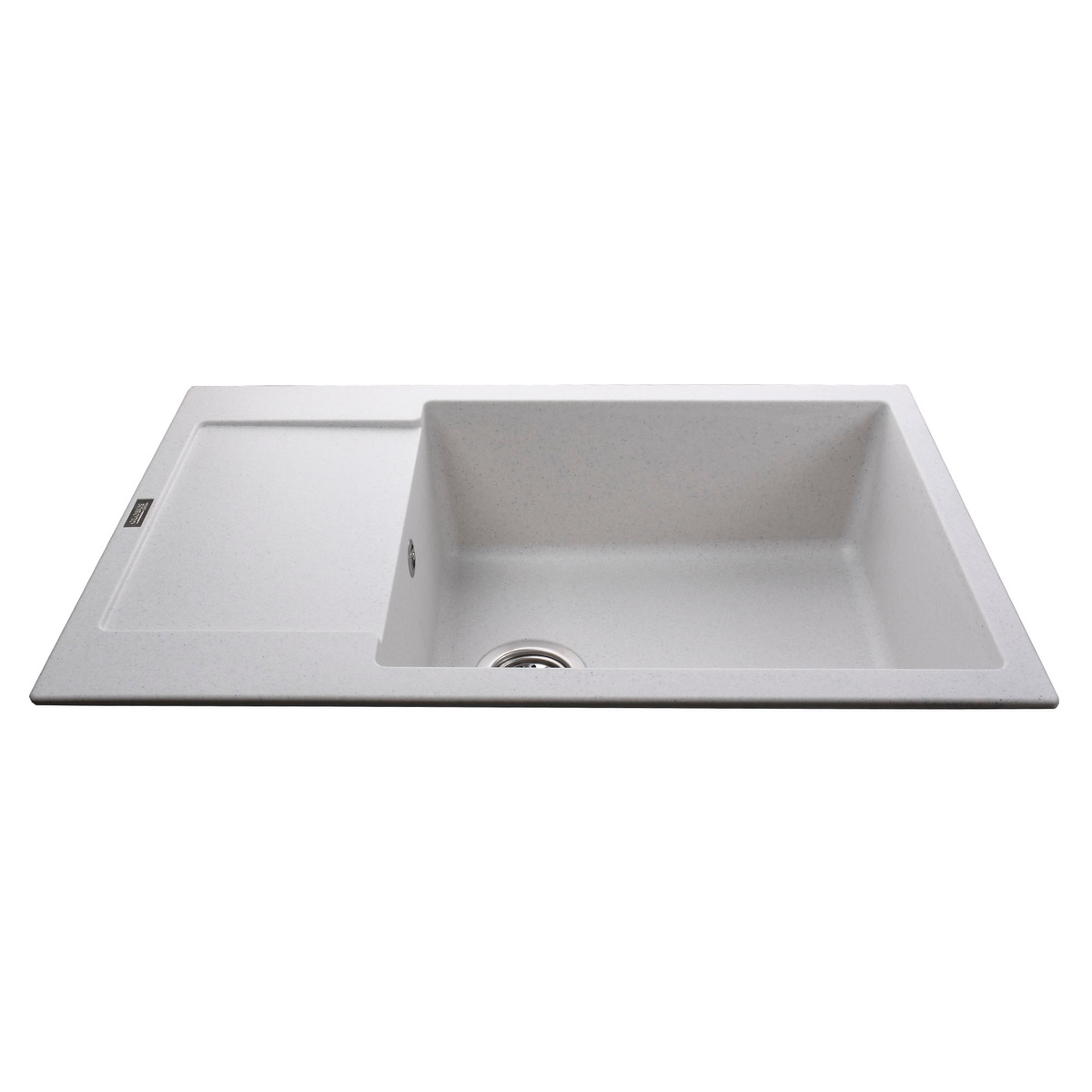 Кухонна мийка зі штучного каміння прямокутна GLOBUS LUX MALABI 500мм x 780мм білий без сифону 000022409