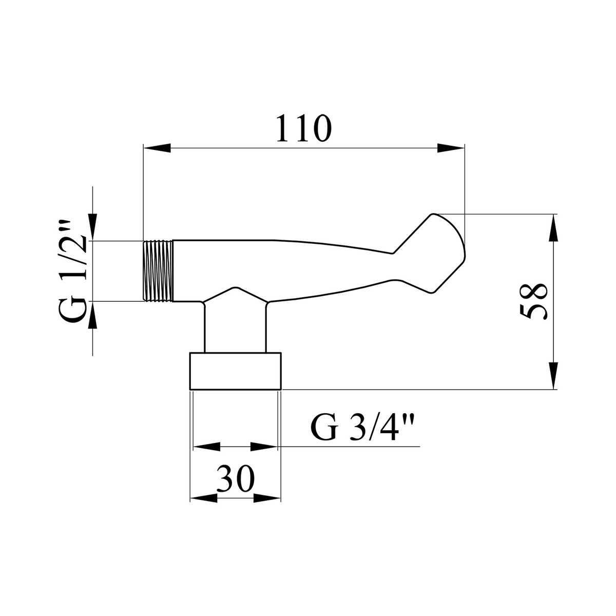 Тримач для ручної душової лійки KRONER KRM-C920 металевий хром CV008584
