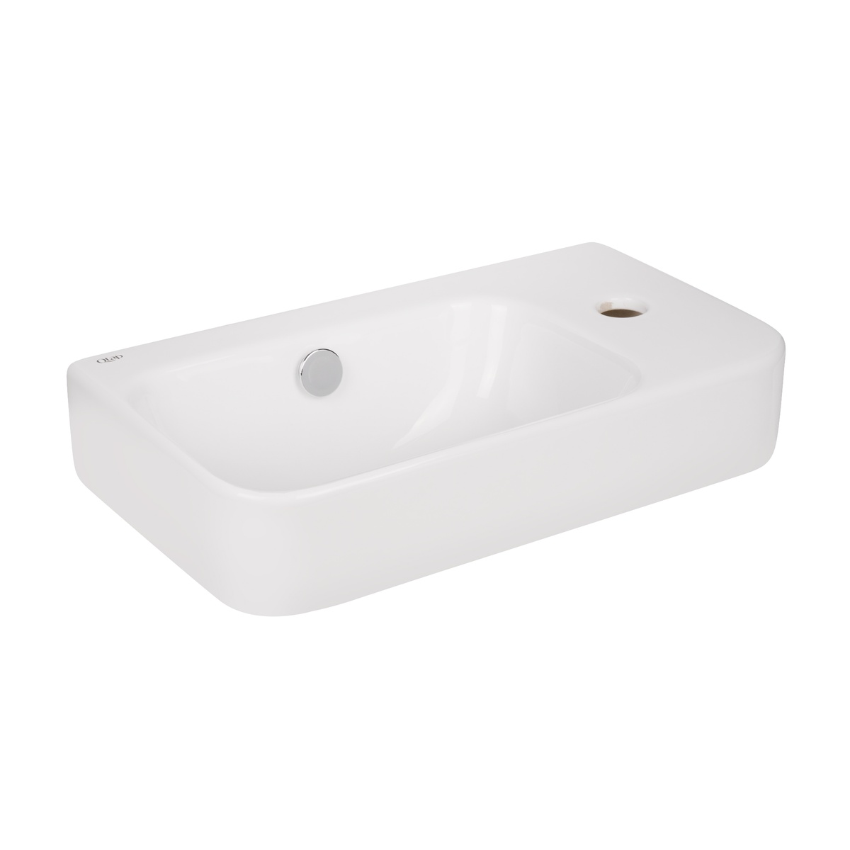 Раковина подвесная в ванную 450мм x 260мм Q-TAP Tern белый прямоугольная QT17115117RW