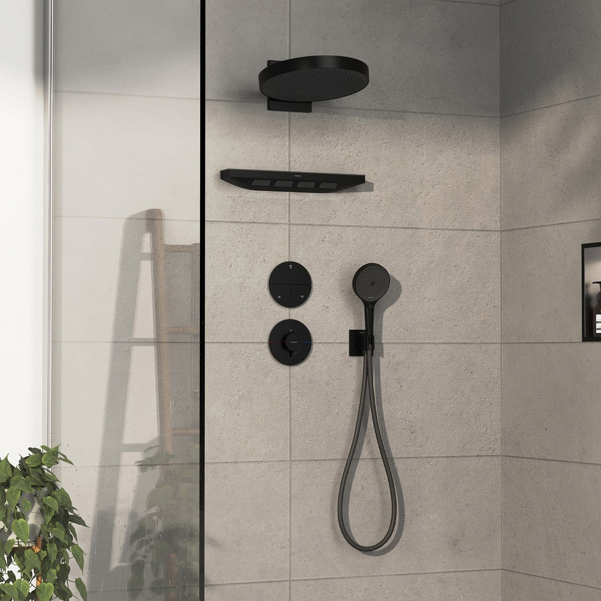 Переключатель потока HANSGROHE ShowerSelect Comfort S скрытого монтажа латунный черный 15558670