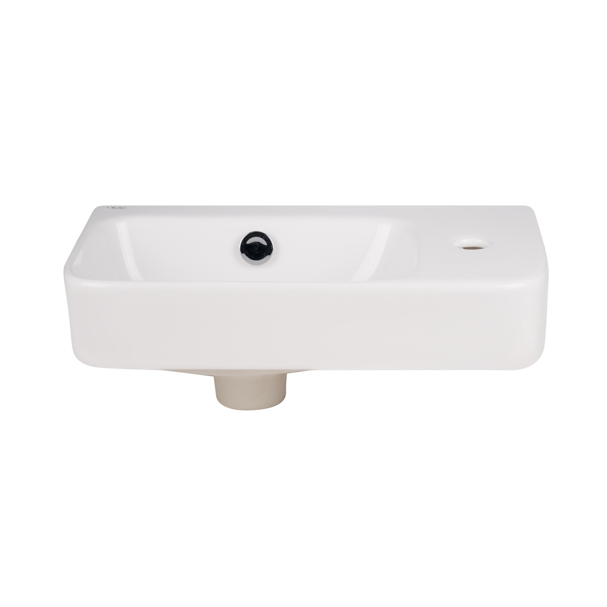 Умивальник підвісний для ванної 450мм x 260мм Q-TAP Tern білий прямокутна QT17115117RW