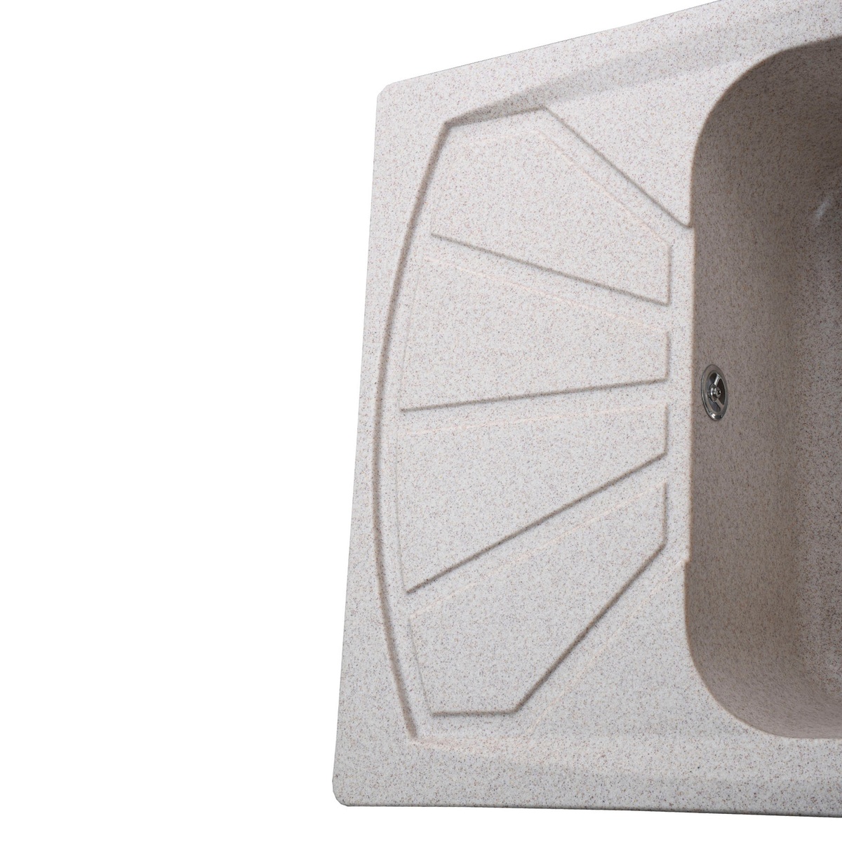 Кухонна мийка зі штучного каміння прямокутна GLOBUS LUX TANA 500мм x 610мм бежевий без сифону 000022407