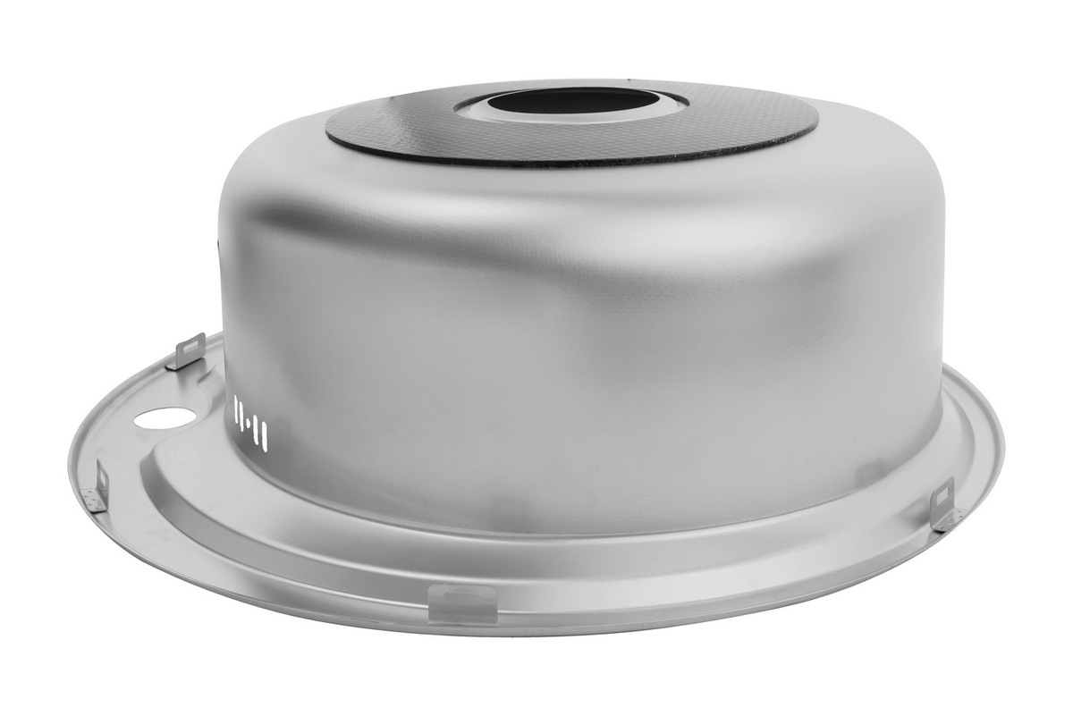 Мийка для кухні із нержавіючої сталі кругла KRONER KRP 510x510x180мм мікротекстура 0.6мм із сифоном CV022767