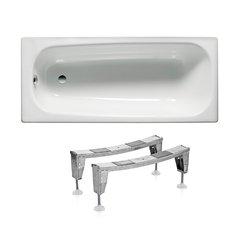 Ванна стальная металлическая прямоугольная ROCA CONTESA 150см x 70см оборачиваемая с ножками A236060000+A291021000