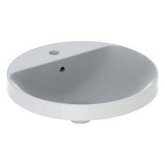 Умывальник врезной для ванны на столешницу 480мм x 480мм GEBERIT VariForm белый круглая 500.705.01.2
