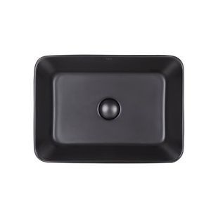 Умивальник накладний Q-TAP Virgo 490x345x115мм прямокутний чорний QT18112261MBMB