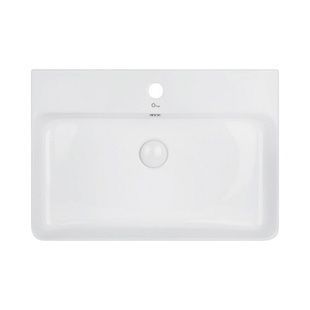 Умивальник підвісний Q-TAP Nando 600x420x130мм прямокутний білий QT1211K404W