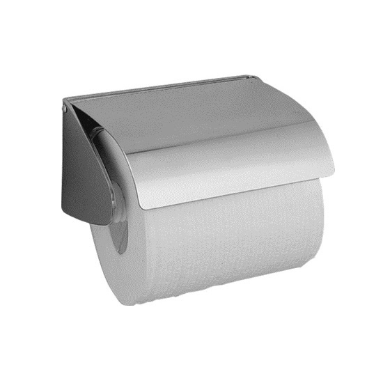 Держатель для туалетной бумаги с крышкой NOFER 05013.S прямоугольный из нержавеющей стали сатин