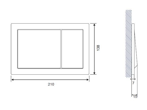 Кнопка зливу для інсталяції CERSANIT ENTER K97-365 пластикова подвійна глянцева біла 000021272