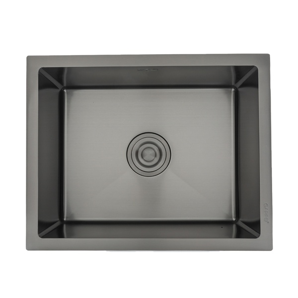 Мийка для кухні із нержавіючої сталі прямокутна GAPPO 500x400x215мм матова 1мм чорна із сифоном SQ-1045124