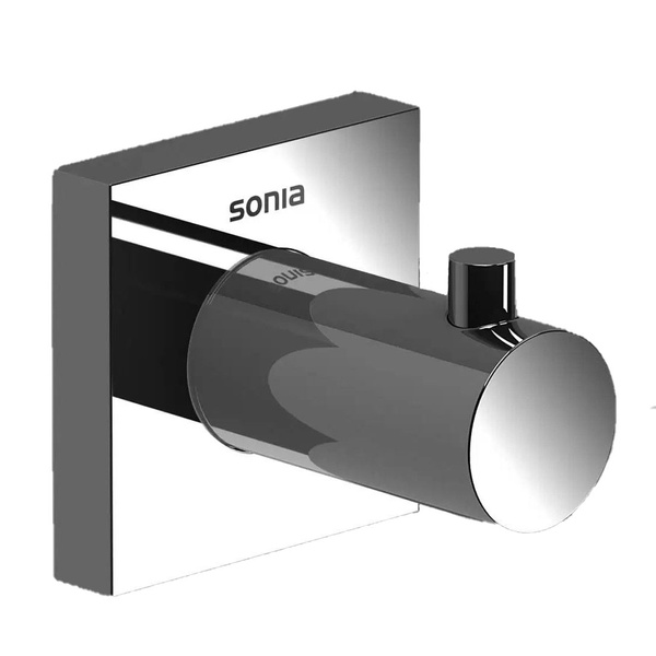 Крючок настенный одинарный SONIA Loop 179749 прямоугольный металлический хром