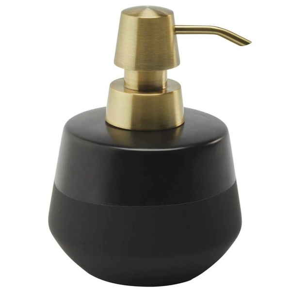 Дозатор для жидкого мыла AQUANOVA Opaco настольный на 450мл округлый керамический черный OPADIS-09