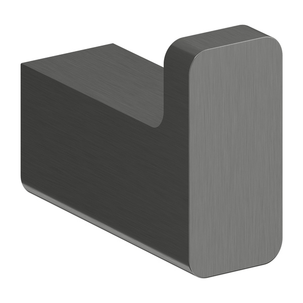 Крючок настенный одинарный OMNIRES NELSON прямоугольный металлический серый NL80110GR