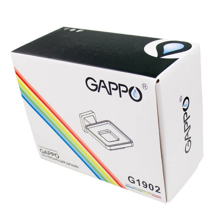 Мильниця настінна GAPPO G1902 прямокутна скляна хром