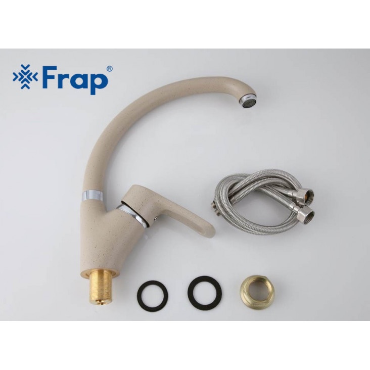 Змішувач для кухні одноважільний FRAP бежевий латунь F4166-10