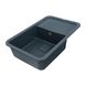 Мийка для кухні гранітна прямокутна PLATINUM 7850 CUBE 775x505x180мм без сифону чорна PLS-A27547 2 з 4