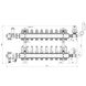 Коллектор для теплого пола ICMA 10 контуров с расходомерами 3/4"/3/4" A3K013 A3K013APM06 2 из 4