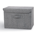 Ящик для зберігання з кришкою MVM тканинний сірий 310x350x500 TH-07 XL GRAY 3 з 5