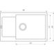 Раковина на кухню композитная прямоугольная GLOBUS LUX MALABI 500мм x 780мм белый без сифона 000022409 2 из 6