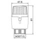 Термоголовка для радіатора EUROPRODUCT EP.0801 М30х1,5 EP6011 2 з 3