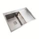 Мойка для кухни из нержавеющей стали прямоугольная PLATINUM Handmade В 780x500x230мм матовая 1мм с сифоном PLS-A37033 3 из 6