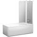 Шторка стеклянная для ванны двухсекционная распашная 150x99см RAVAK 10° CVS2-100 R стекло прозрачное 6мм профиль белый 7QRA0103Z1 1 из 5