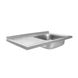 Мийка для кухні із нержавіючої сталі прямокутна накладна PLATINUM 8050 R САТИН 800x500x160мм матова 0.7мм із сифоном PLS-A563 3 з 5