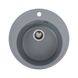 Мийка для кухні гранітна кругла PLATINUM 510 YARA 510x510x180мм без сифону сіра PLS-A24813 1 з 5