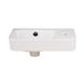 Умивальник підвісний для ванної 450мм x 260мм Q-TAP Tern білий прямокутна QT17115117RW 3 з 8