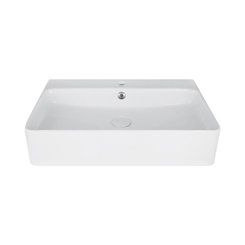 Раковина подвесная / накладная для ванной 600мм x 420мм Q-TAP Nando белый прямоугольная QT1211K404W