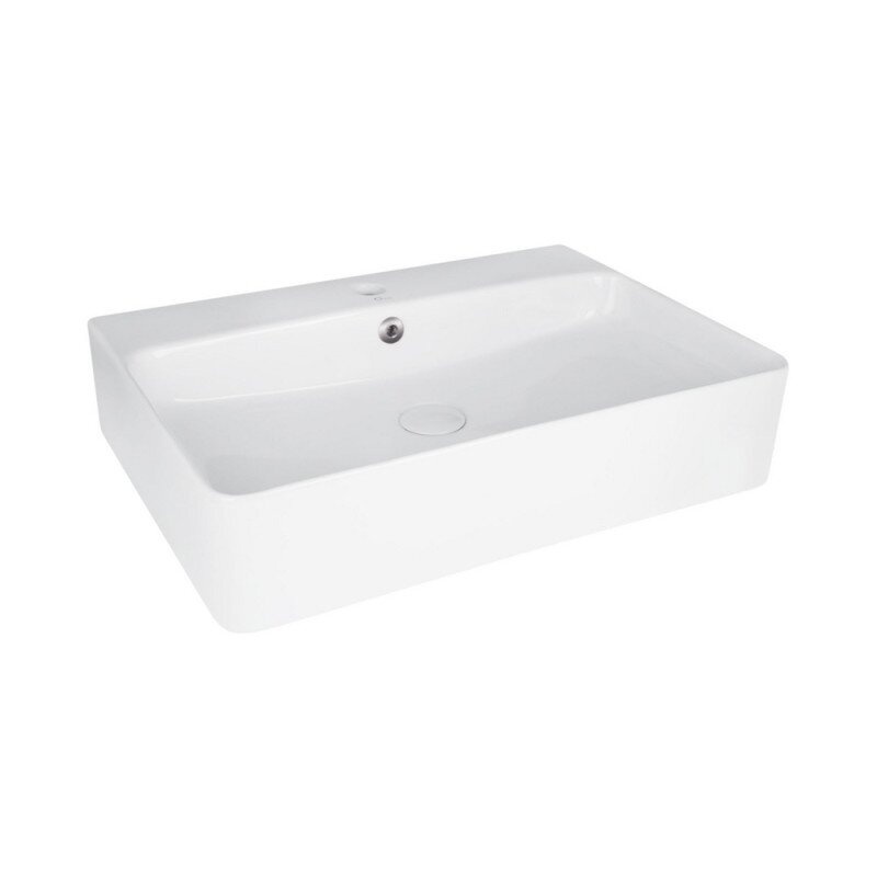 Раковина підвісна / накладна у ванну 600мм x 420мм Q-TAP Nando білий прямокутна QT1211K404W