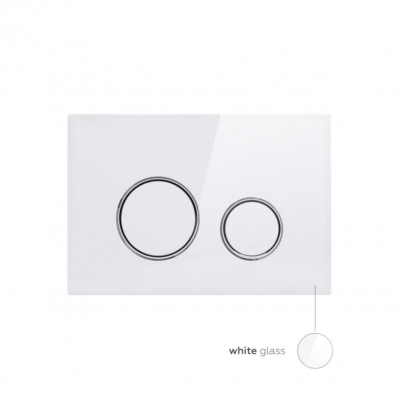 Кнопка слива для инсталляции Q-TAP Nest пластиковая двойная глянцевая белая QT0111M11V1114W