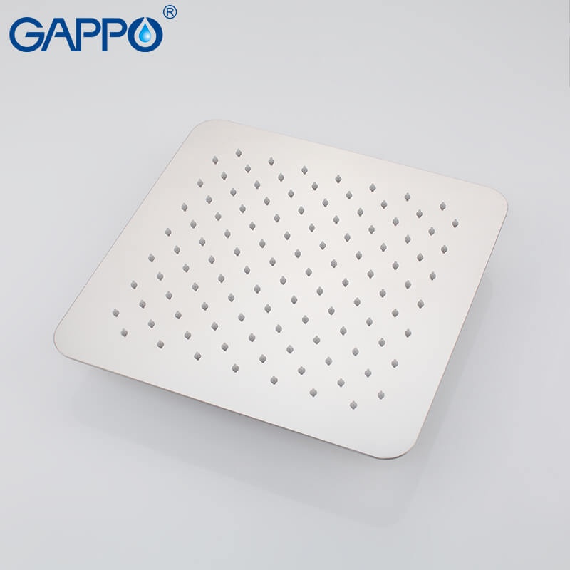 Душова система прихованого монтажу GAPPO із верхнім душем та виливом латунна хром G7107