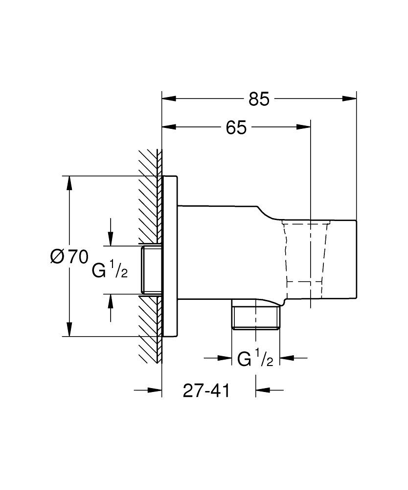 Шлангове підключення GROHE Tempesta латунне чорне 286282431