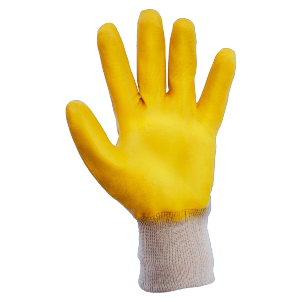 Рукавички трикотажні з нітриловим покриттям (жовті) 120 пар SIGMA (9443451)