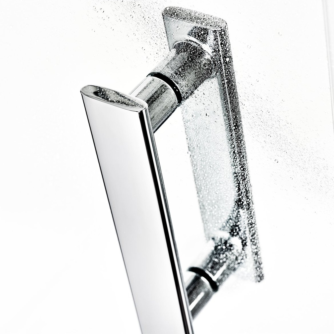 Двері скляні для душової ніші розпашні двосекційні RAVAK SmartLine SMSD2-100 A-L 190x100см прозоре скло 6мм профіль хром 0SLAAA00Z1