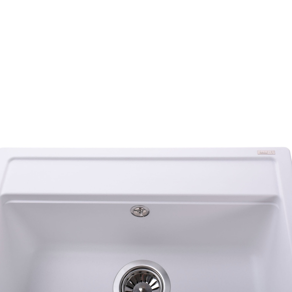 Мийка на кухню композитна прямокутна GLOBUS LUX VOLTA 510мм x 570мм білий без сифону 000022443